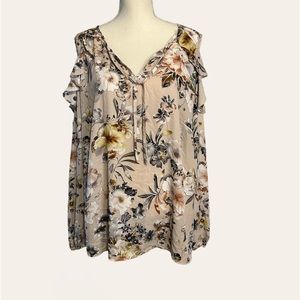 Elaine Rose Cold Shoulder Blouse Size 3x